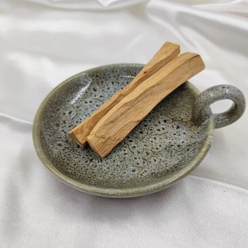 Ceramic Palo Santo Burner Wood Stand, Incense Stick Burning Tray for Burning Sage, Palo Santo
