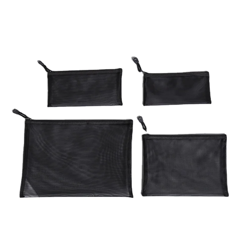 A4 Mesh Square Zipper Pencil Pen Bag/ Pouch/ Holder/ Case