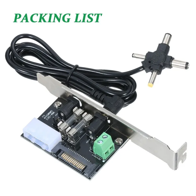 ATX Controller Board DC Power Module Expansion Board Mainboard Full Height Motherboard Attached 4-Plug Power Line Driver Board f