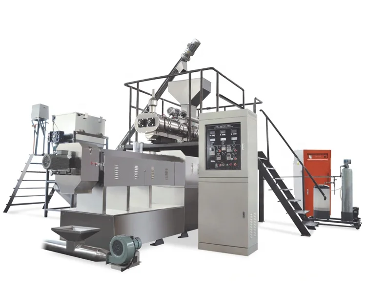Automatic Double Screw Extruder Machine Dog Pet Food Making Machine Floating Fish Feed Pellet Machine