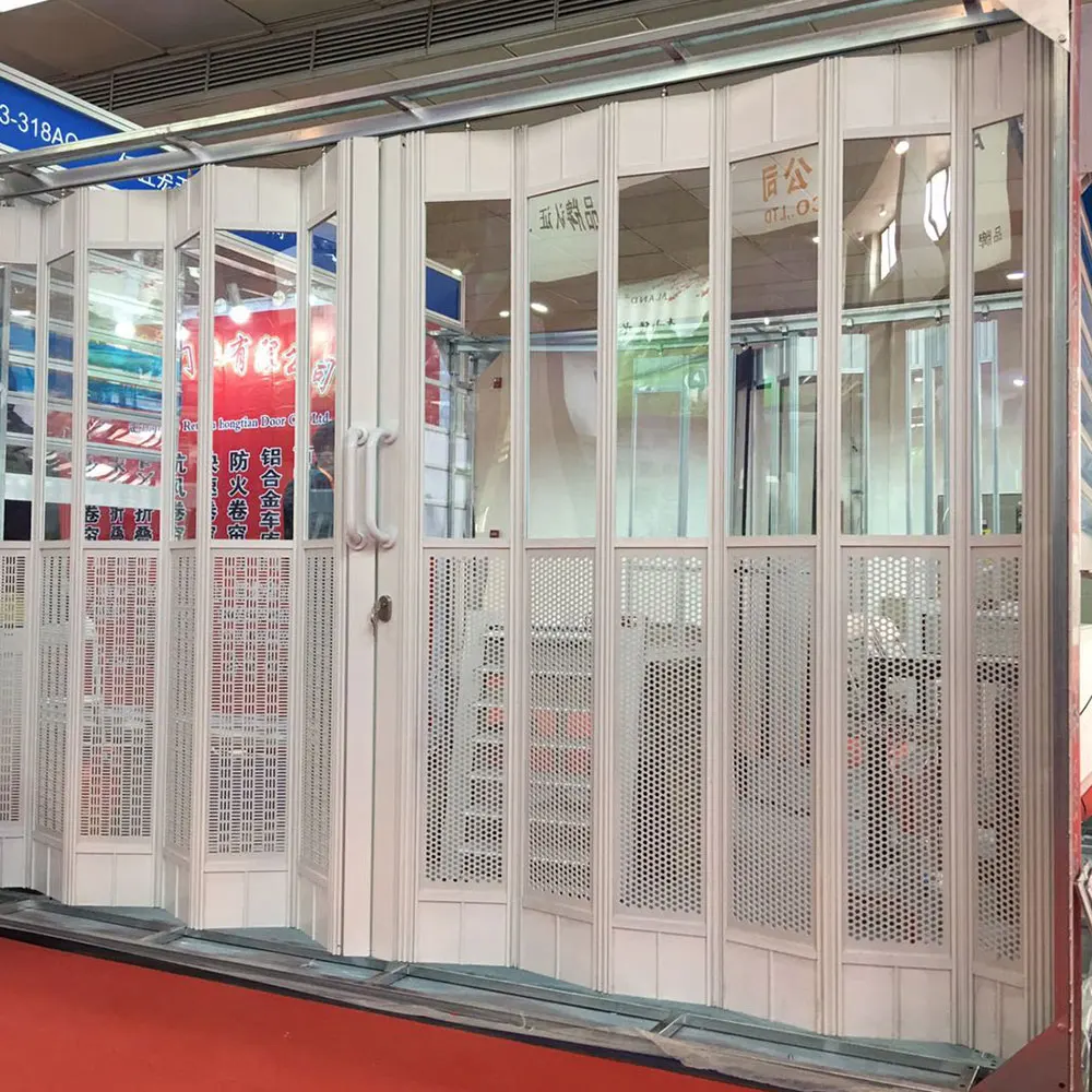 Transparent polycarbonate aluminum alloy sliding double folding door/aluminum folding door