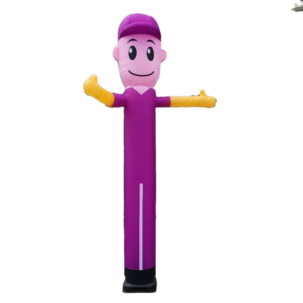 Outdoor inflatable air sky dancer shaking the hands for advertising with logo printing