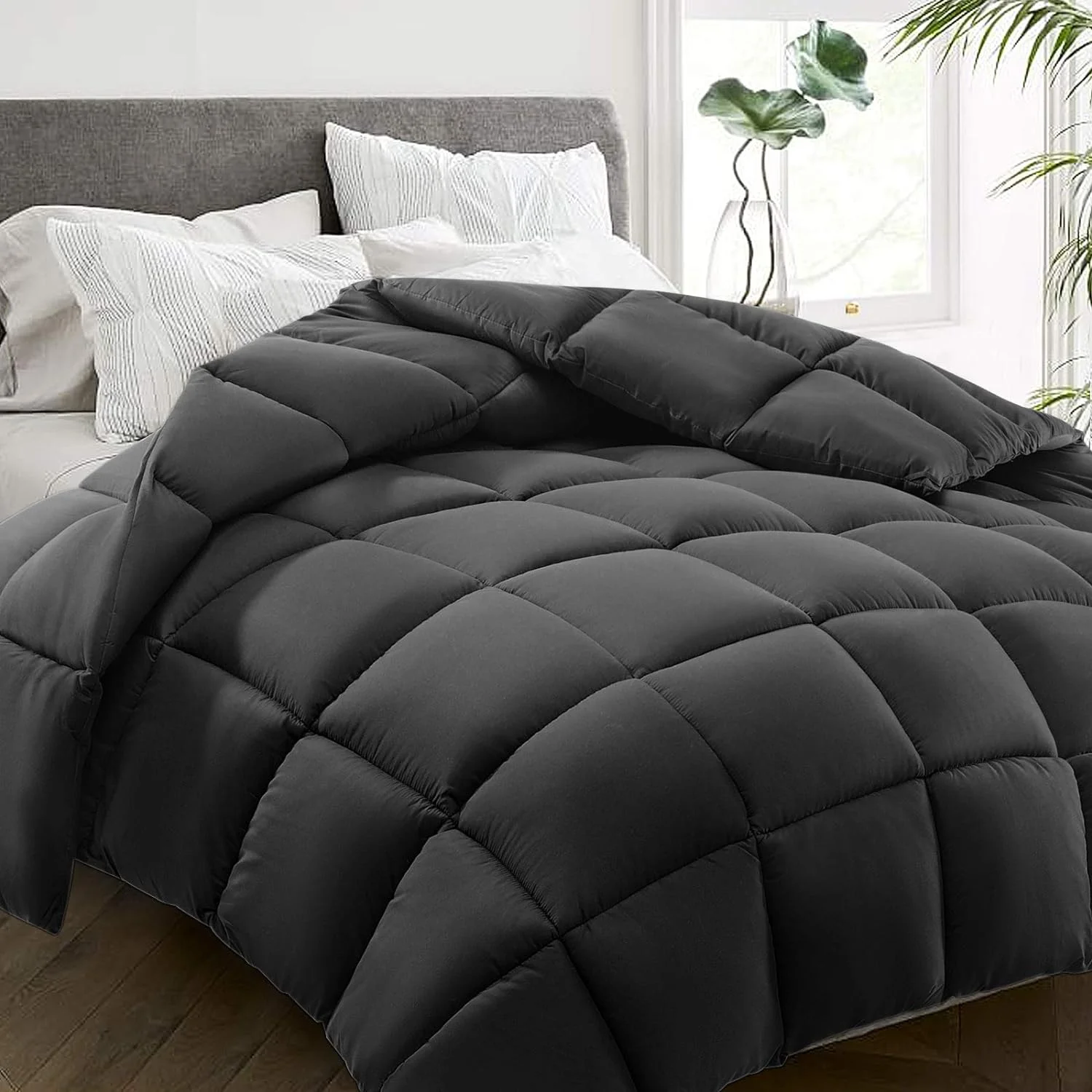 Cooling Down Alternative Quilted Duvet Insert With Corner Tabs Winter Warm Machine Washable All Season Queen Size Bed Comforter