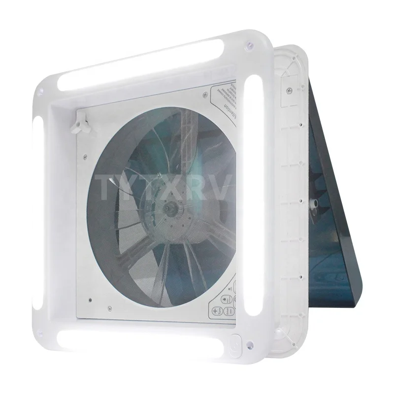 TYTXRV OEM 14 '340 мм Электрический контроль 12 В постоянного тока 6 скоростей регулируемый со светодиодной подсветкой дистанционное управление для дома на колесах жилых прицепов на вентиляционное отверстие