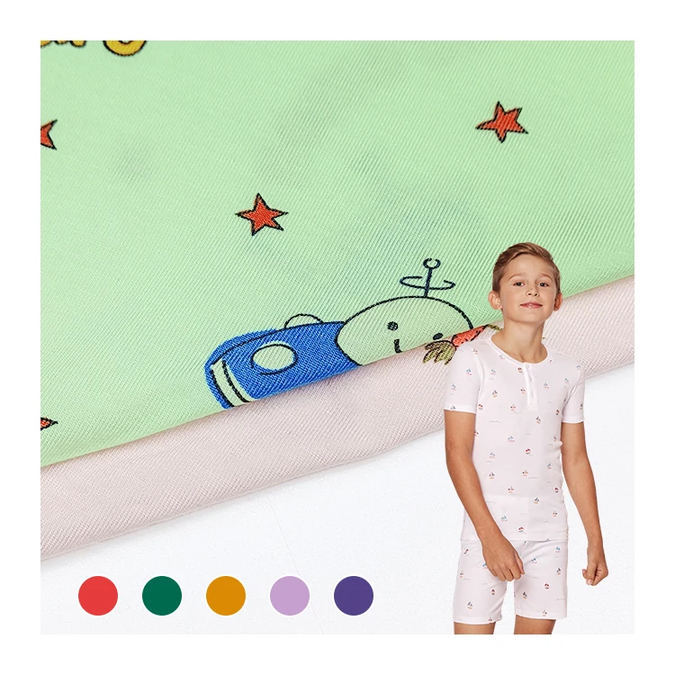 Custom Design Print Textile Rayon Fabric For Jersey, Stretch Mulberry Silk Rayon Material Knitted Jersey Fabric For Tshirt/