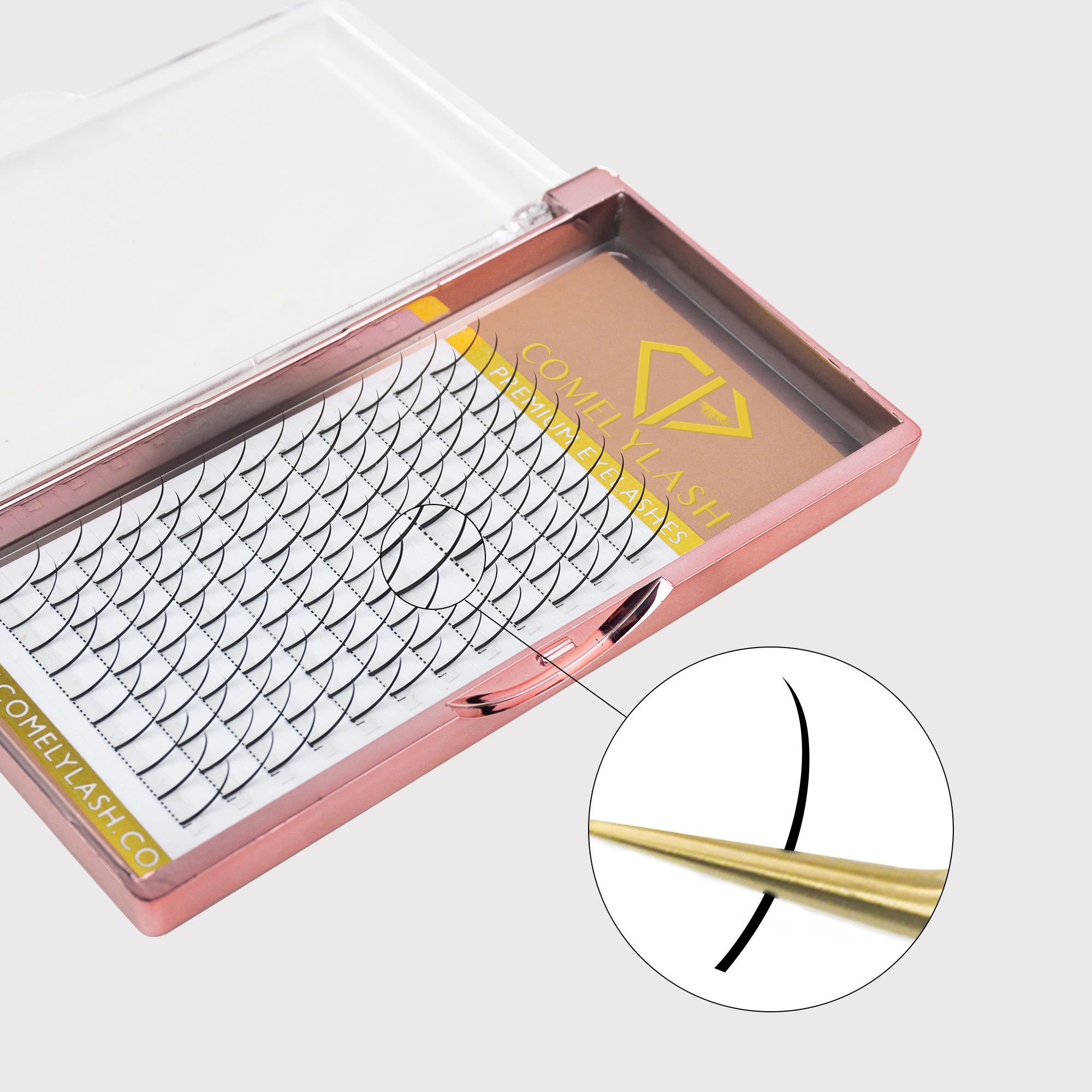 Comelylash Premade Spike Lashes Premade Spike Lash Extensions 12 Rows Tray Single Lashes Eyelash Extension Spikes