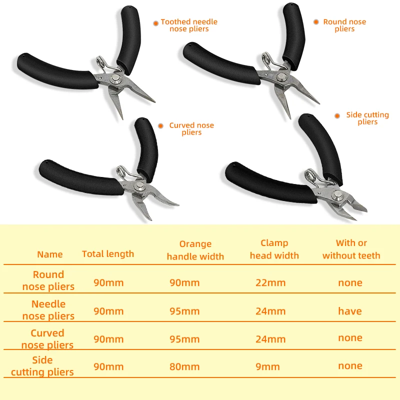 KUAIQU Pliers YTH-501C 4inch Mini Hand Tool Nippers Gripping Bending Jewelry Making Supplier Pliers Round Nose Plier
