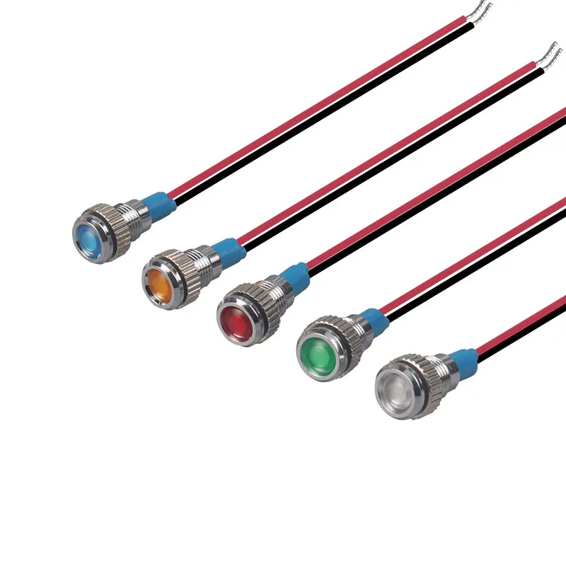 16mm IP65 flat head led phone call indicator light buzzer 120v