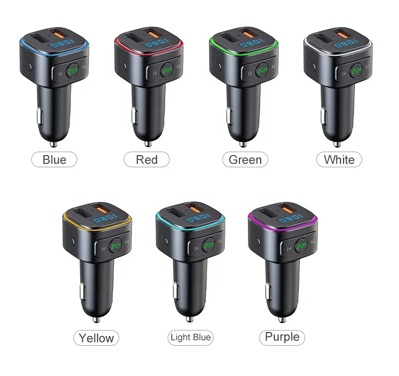  AGETUNR T46Q Bluetooth V5.0 mp3 плеер fm передатчик Дисплей напряжения 2 USB выхода handsfree car комплект изменения света для чтения