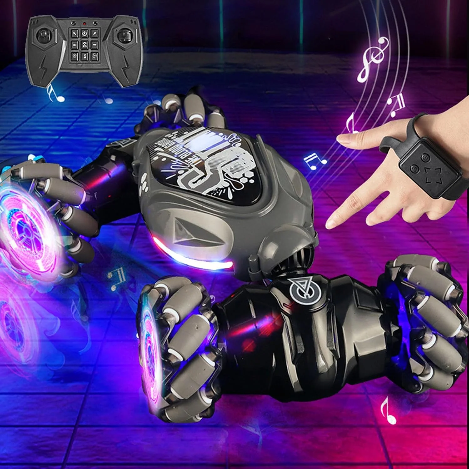 2.4Ghz Deformation Twist Double Sided RC Car Off-Road Vehicle ,Kids 4WD Climbing Manual Control Remoto Gesture Sensing Stunt Car