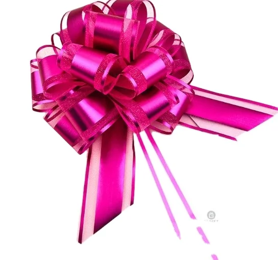 
50MM Pull String Ribbon Bow Luxury Organza for Wedding Decoration Gift Packaging Holidays 