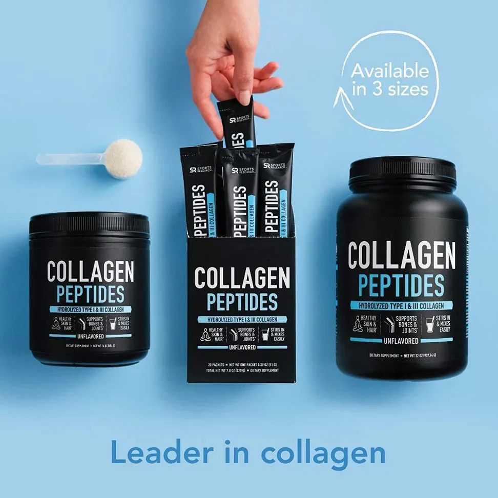 Private Label Collagen Peptides Powder Supplement with Organic Spirulina Amino Acids Enzymes