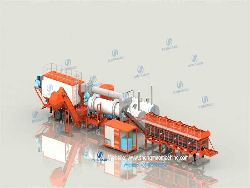 hot sale 10t 20t 40t 60t portable mini mobile hot mix asphalt mixing plant with China factory price