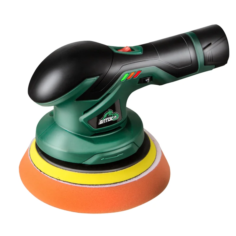 Batoca 12V аккумуляторная машина для полировки автомобиля беспроводной двойного действия с бесщеточным двигателем, полировальная машинка для автомобилей с эксцентриковым, свободный длительный 2.0Ah литиевая батарея
