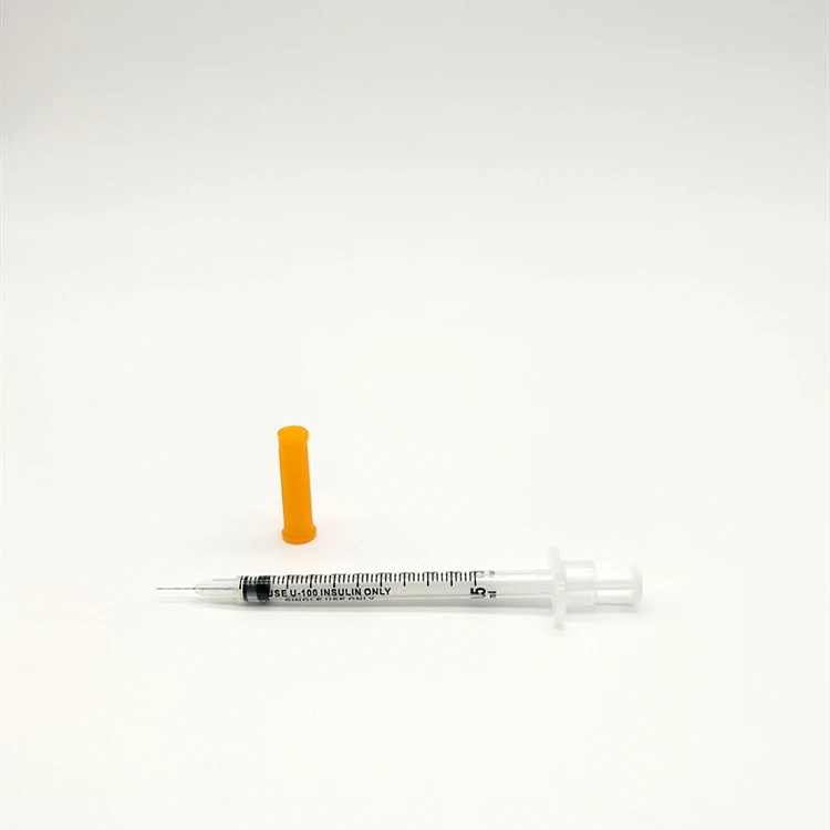 
Disposable Insulin Syringe with Fixed Needle and Cap 