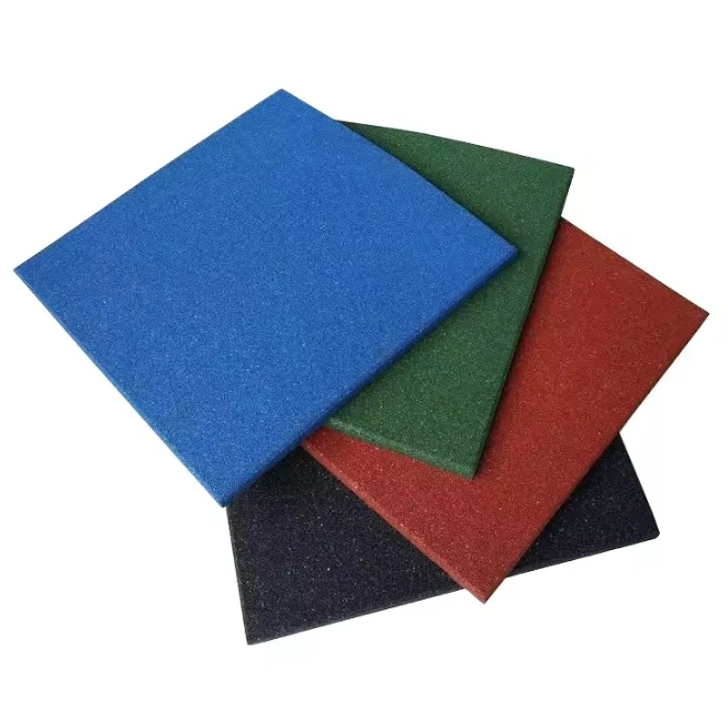 Outdoor Indoor Playground Rubber Tile Fitness Rubber Mat Gym Rubber Floor Mat 15mm 20mm 30mm 40mm