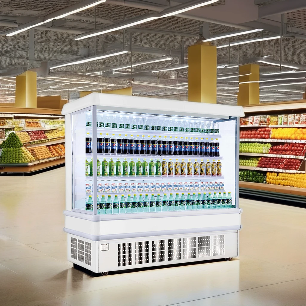 Supermarket Commercial 1146L Open Display Chiller Digital Control Kitchen Restaurant Cooler for Fruits Meat Cooling Climate Type