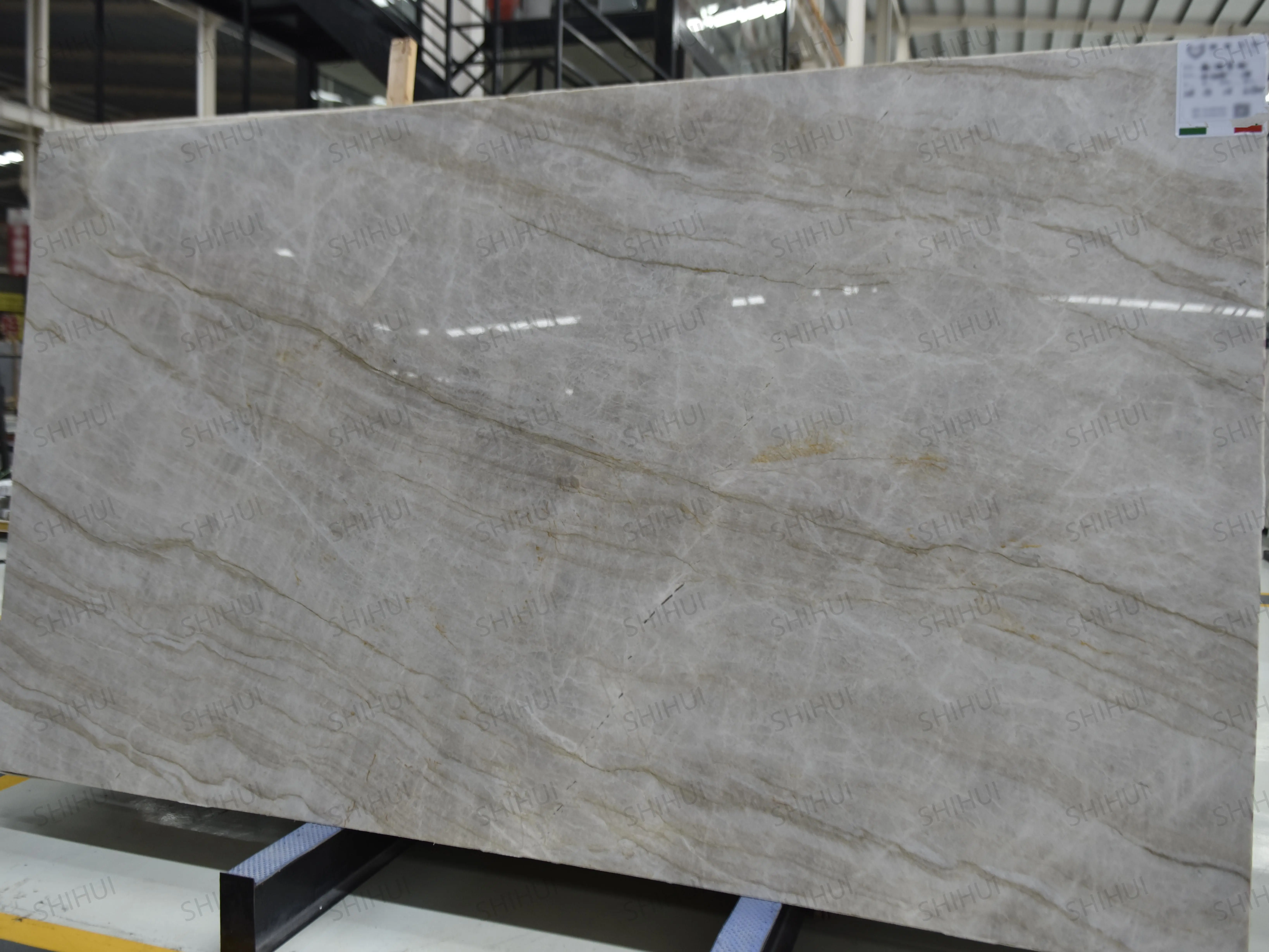 SHIHUI Polished Modern Luxury Natural Stone Taj Mahal Quartzite Slab Popular Beige Perla Venata Marble Interior Wall Floor
