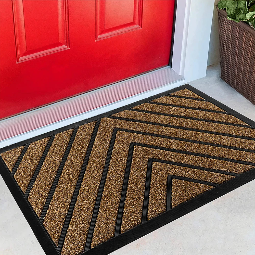 DotcomMats Custom Polypropylene Floor Door Mat Rubber Backing Welcome Customized Logo Polyester Mat welcome shop logo door mat m