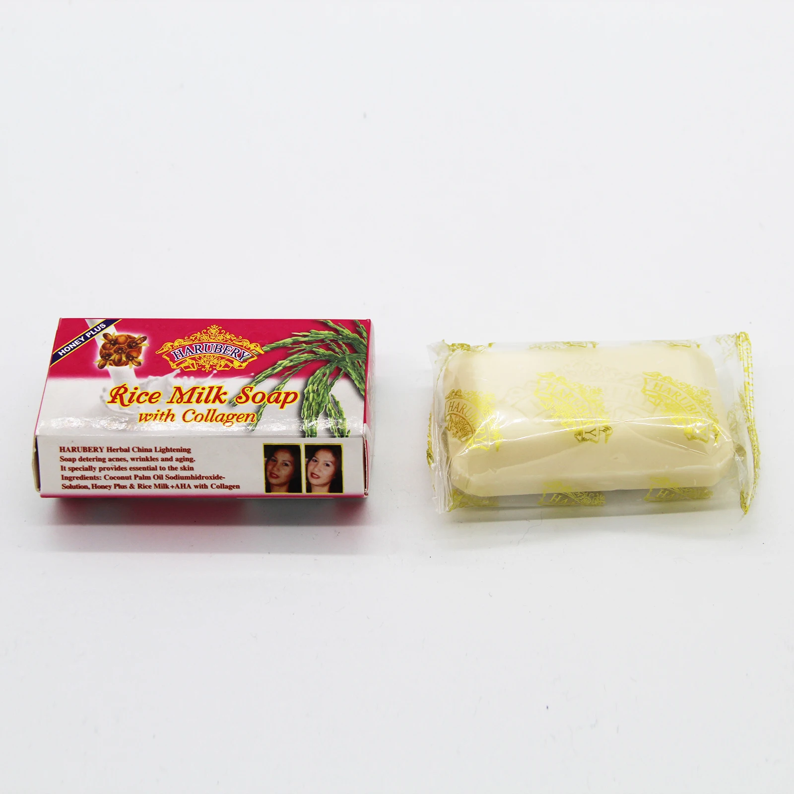 Rice noodles with collagen Milk soap Anti-wrinkle anti-aging maintain healthy skin whitening soap 135g