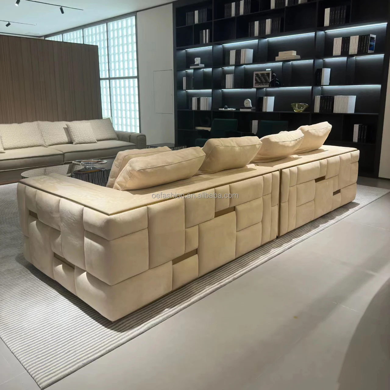 OE-FASHION итальянский дизайнерский набор на заказ постмодерн Честерфилд тканевые пуговицы диваны для