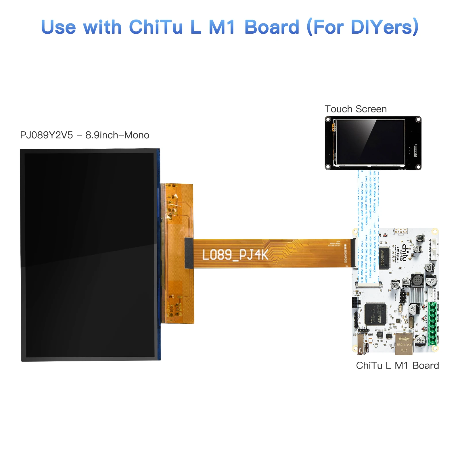 Biqu 8.9 inch 3840*2400 pixels 3d Printer Parts Replacement TFT Mono Lcd Display Touch Screen For Resin 3d Printers