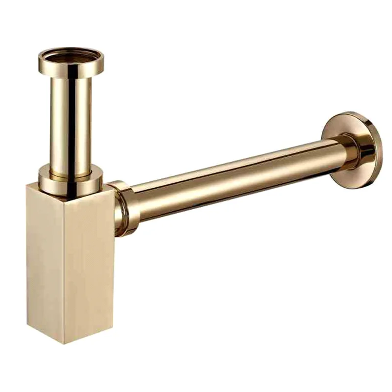 Copper Brass wash matt black Bottle traps gold brushed for sink copper  brass wash Bottle traps