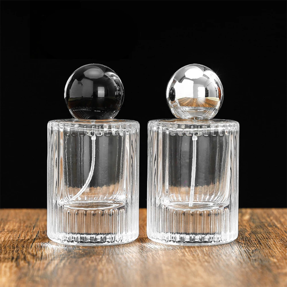 Custom Logo Elegance Carved Decor Glass Bottle Luxury Perfume Bottle Empty 50ML