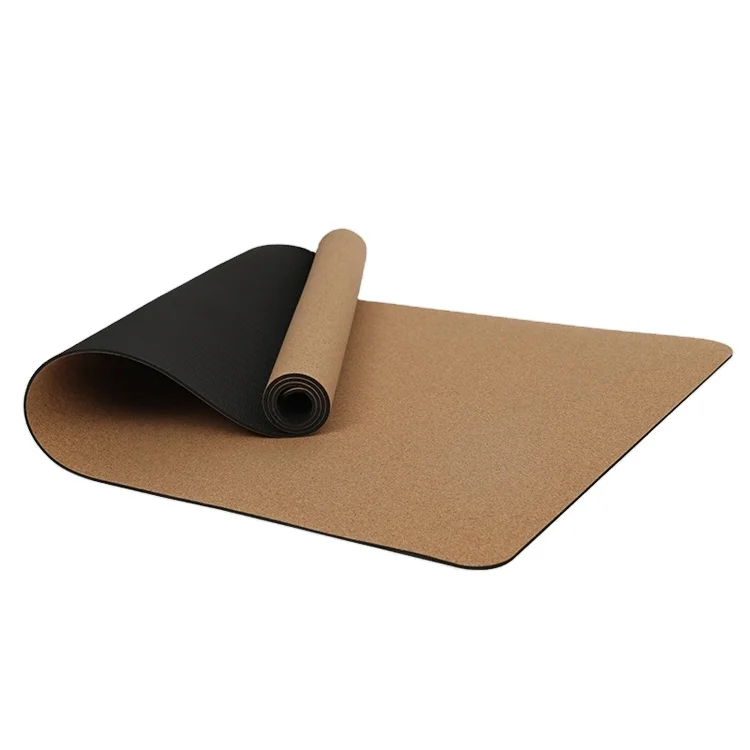 Hot sale new design high quality wholesale eco friendly organic cork rubber yoga mat