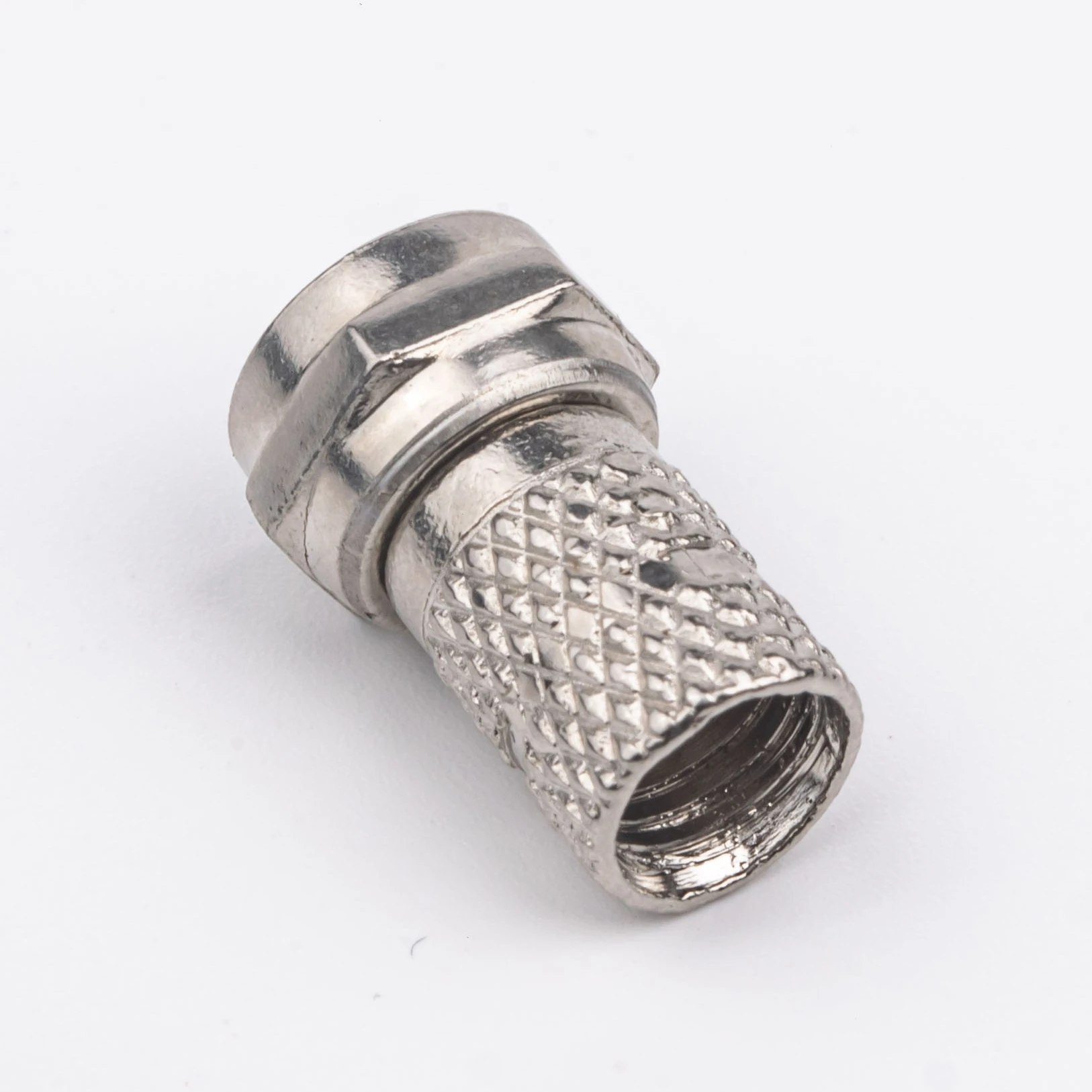 Cheap crimp plated nickel F connector for RG59 RG6 coaxial cable assembly  RF coaxial F connector