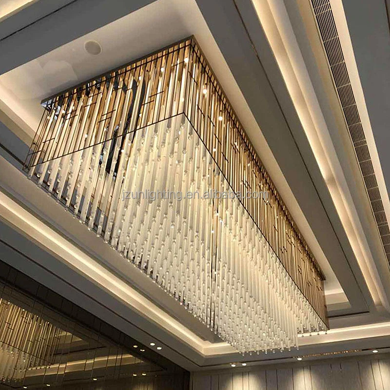 Artistic Glass Modern Square Ceiling Lamp Large Home Decorative Lighting Crystal Chandeliers Remote Decor