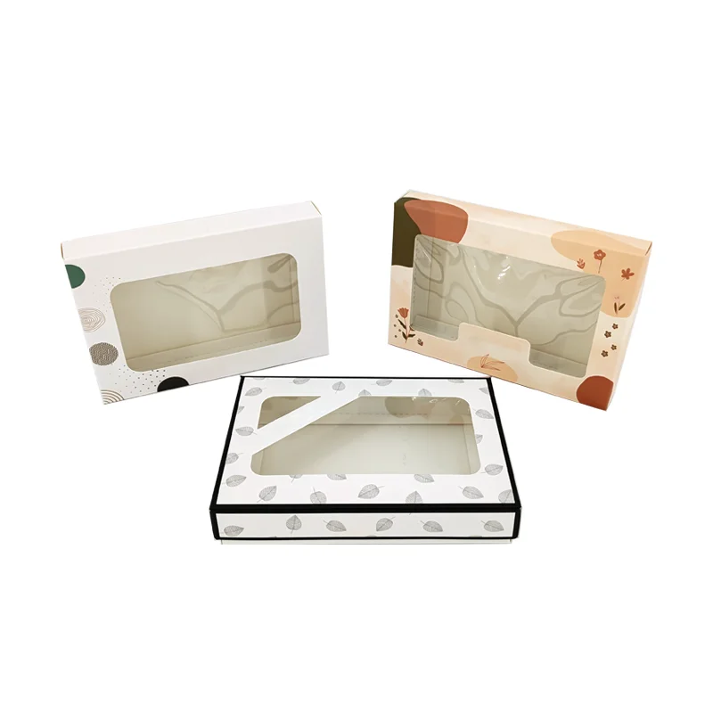 Factory Price Custom Cookie Candy Clothing Packaging Box with PVC Window for Wedding Christmas Gift Boxes