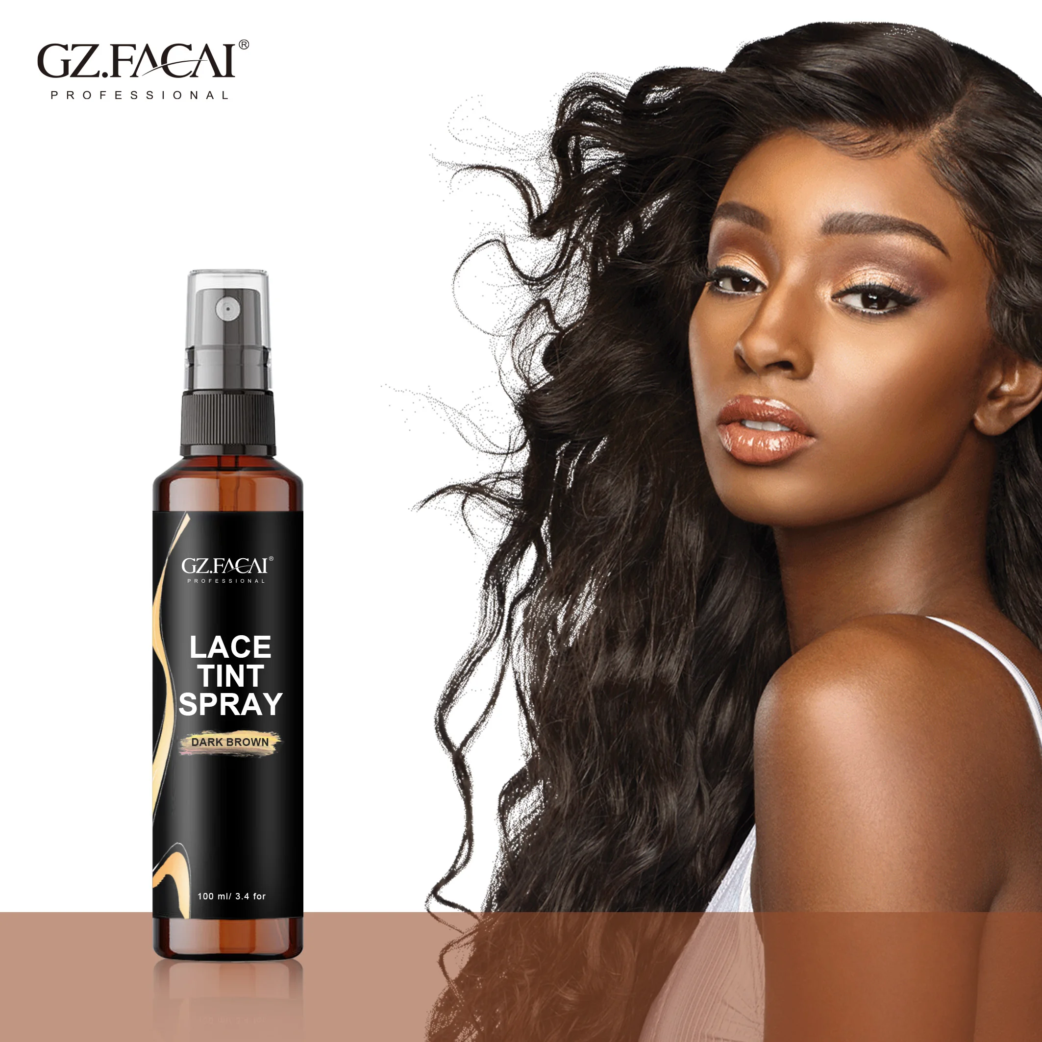 OEM/ODM Custom Wholesale Home Use Lace Tint Spray Melting Hair Wig Heat Protectant Lace Spray For Lace Wig All Hair Types 100ml