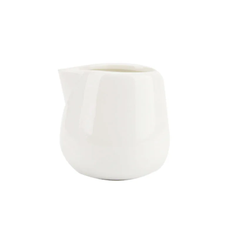 Western pure white large, medium, small ceramic milk cup mini milk jar Milk jar honey milk cup coffee milk pot milk spoon