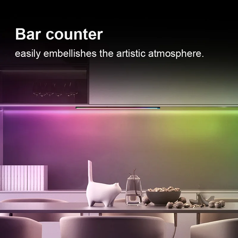 2024 New Under Counter Light LED Under Cabinet Lights Rechargeable for Interior Space Decoration