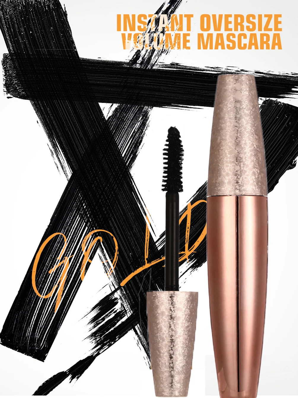 Golden Dense Waterproof Anti-sweat Mascara Private Label Slender Curly Long-lasting Non-smudge Non-makeup Primer