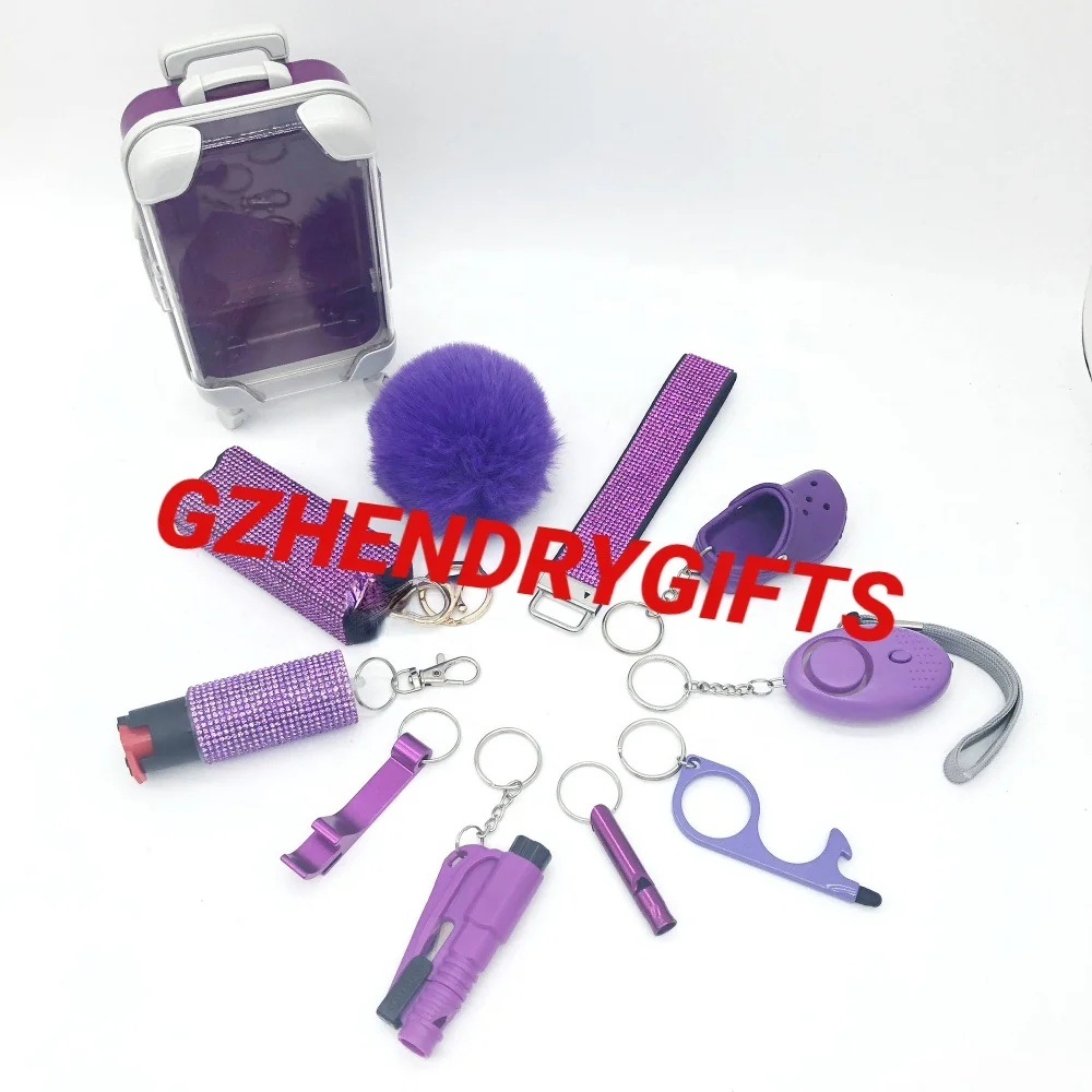 Wholesale Rhinestone Self-defense Keychain Women Diamond Spray Bottle Shiny Key Chain Accessories Supplies Self Defense Keychain