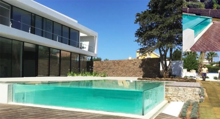 & Diving Acrylic Fibreglass Transparent 6m Rectangular Above Ground Swimming Pool