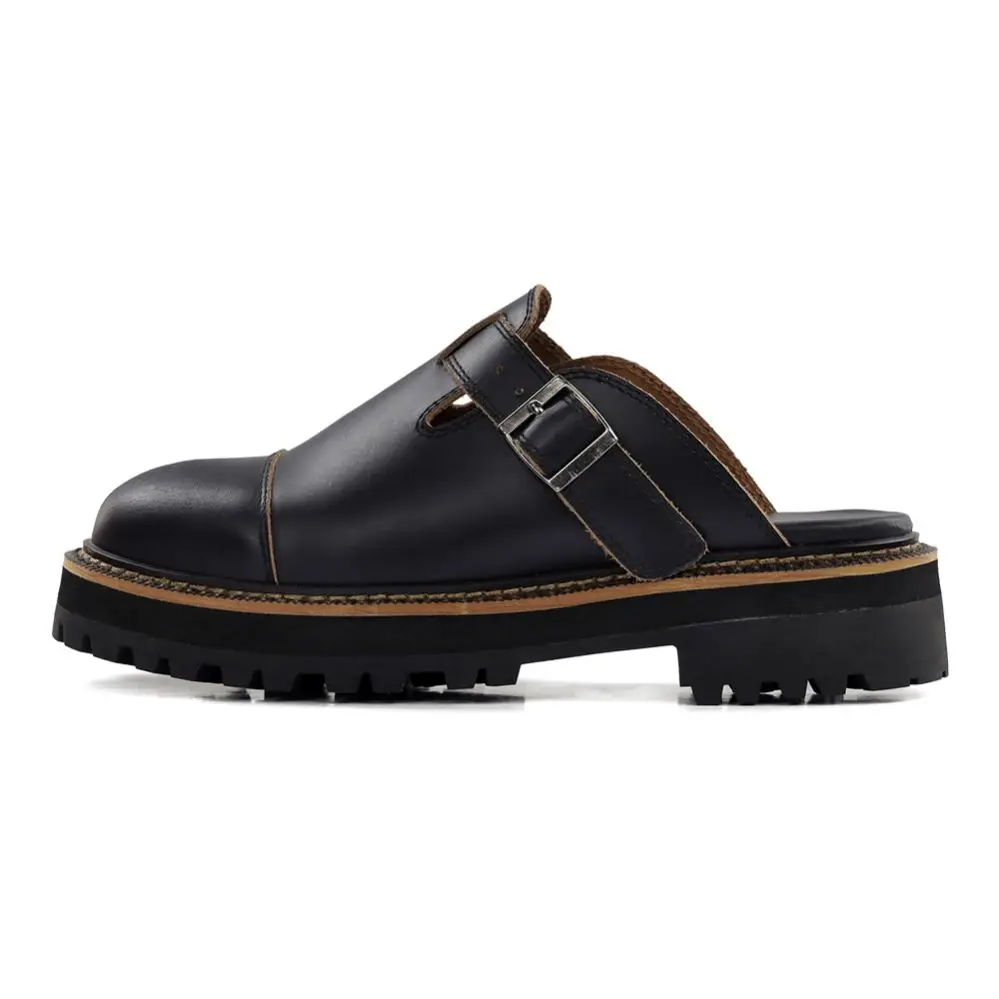 Goodyear High Quality Brand Fashion Thick Sole Mules Outdoor Slippers Flats Boots Toe Wedges Buckle Spring Winter Wholesale