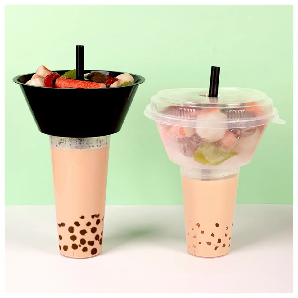 Creative Snack Cup Holder Bowl Fried Chicken Popcorn Tray Thickened Material PP Takeaway Containers
