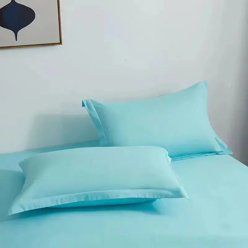 Wholesale 40s Comfortable Pillowcase 3 Pieces Pillow Cover Bed Sets Flat Sheet For Queen Size Bed