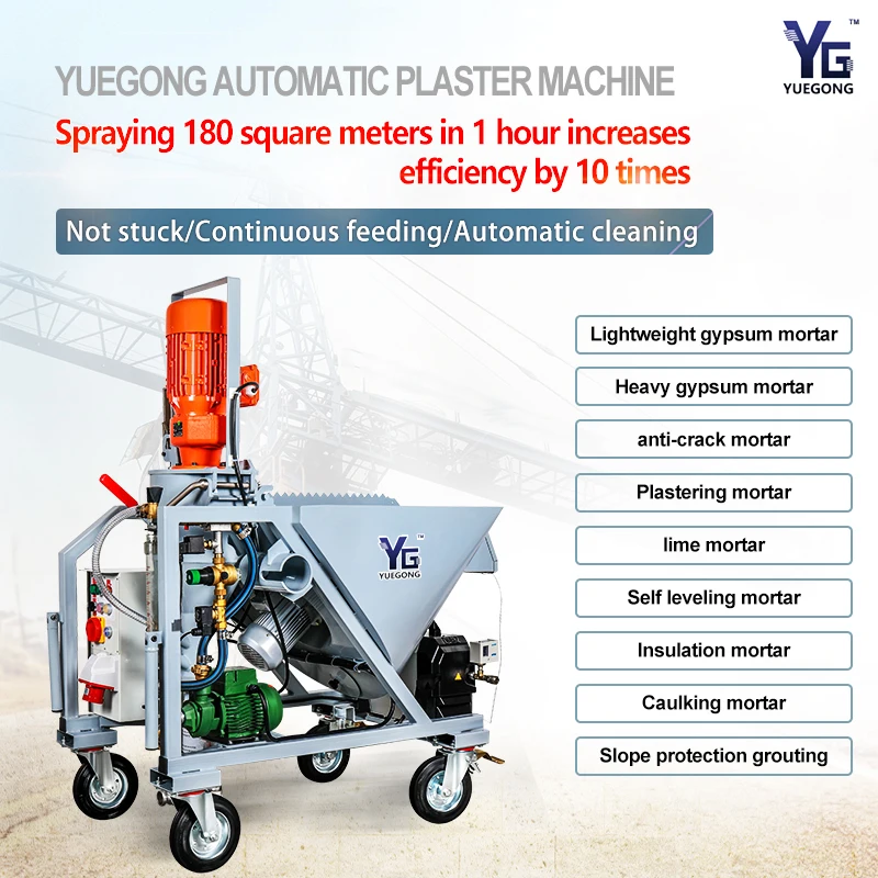 With CE M6 Germany Tec Gypsum Pump Plastering Spray Machine Plaster Spray Pump