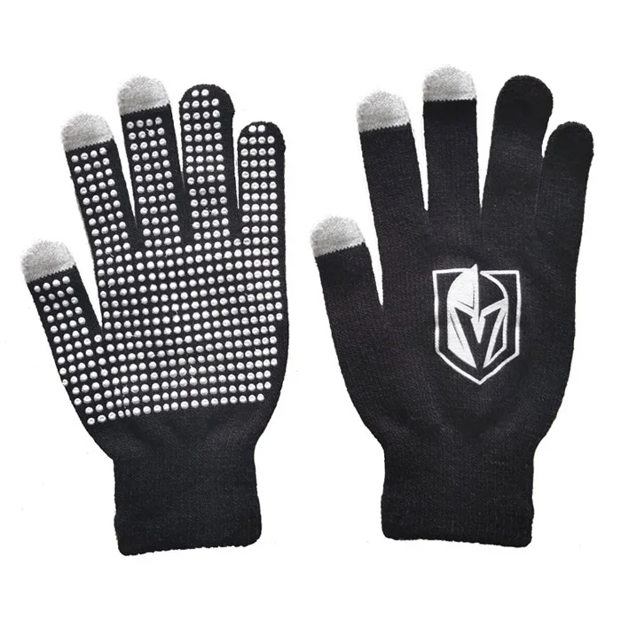 Unisex Acrylic Sensor Texting touchscreen Warm Winter Glove Smart Touch Screen Gloves with Logo and Dots