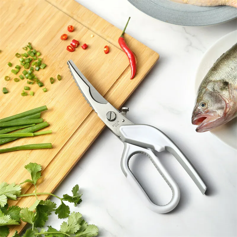 Professional Kitchen Scissors Stainless Steel Chicken Bone Meat Scissors Shears
