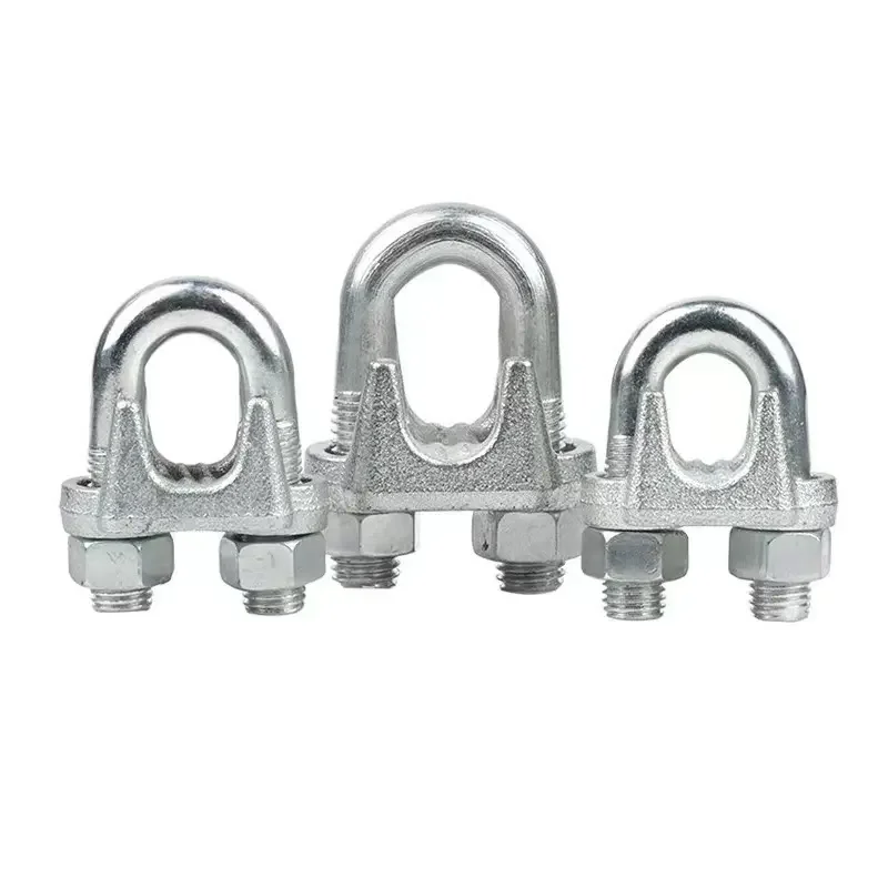 HLM Galvanized Adjustable Fasteners Malleable Casting DIN1142 Wire Rope Clip Customizable Packing Rigging Hardware
