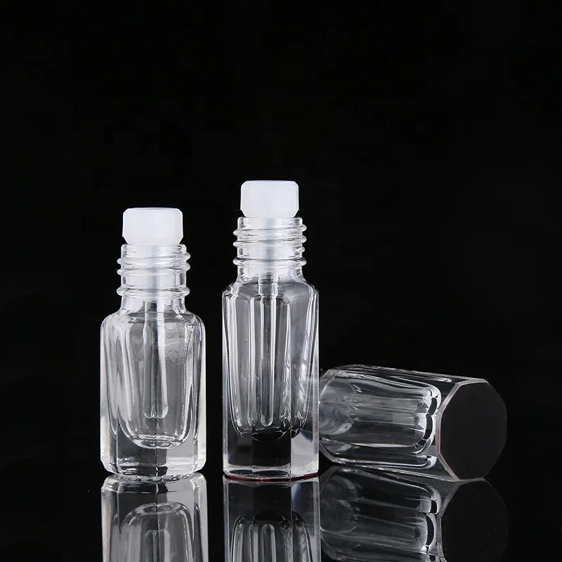 CJ-2021 New Arrived 3ml Mold Attar Oil Glass Bottle Fancy Dome Lid Small Empty Essential Oil Bottle