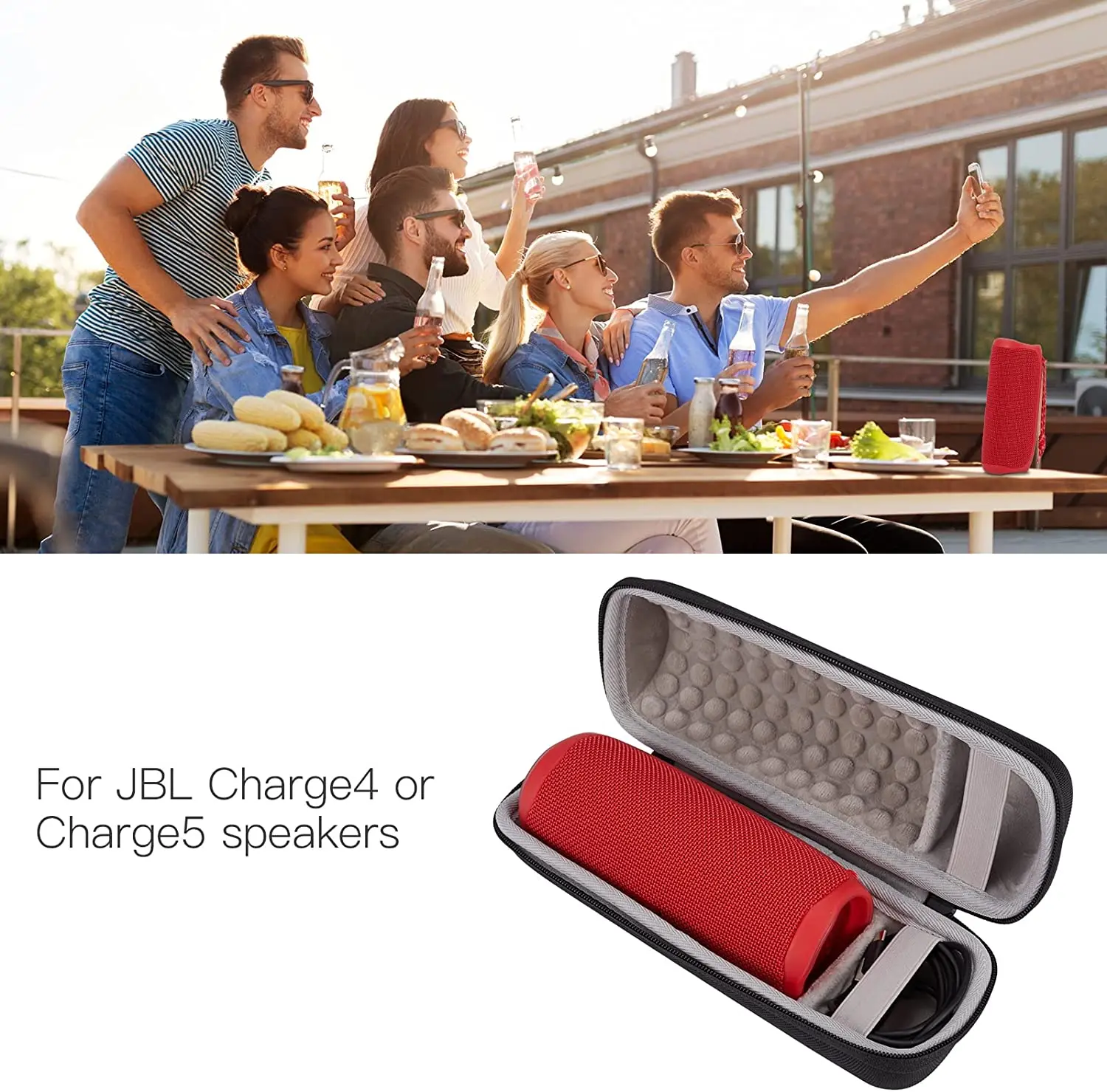 Factory directly sell EVA case Hard  Storage Wireless Sound Carrying Case blue tooth speaker case  for Speakers Audio