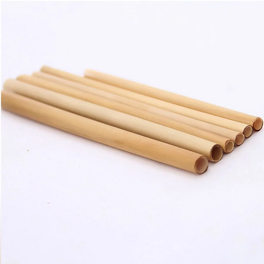 Medium Size180*6mm Biodegradable Disposable Reed Straw Coffee Tea Drinking Straws