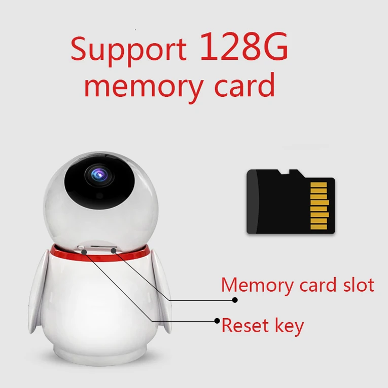 Penguin Cloud storage monitoring camera wireless mini ip Home Security 720p camera Supporting IOS Android