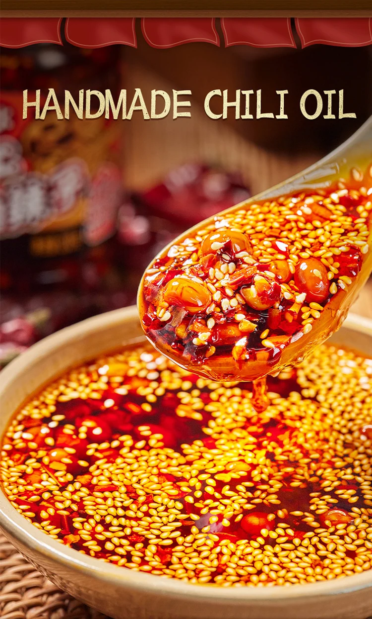 Jixiangju Factory Wholesale Sichuan Spicy garlic peanuts red chili oil manufacturer